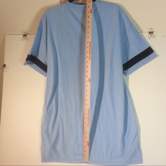 Bleecker And Mercer Sz 3XL Light Blue Shark T Shirt Embroidered Red Black Jaws - Picture 6 of 6